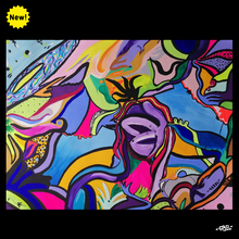 Charger l'image dans la galerie, Peinture unique sur papier Canson paysage imaginaire n°5 - 50 x 65 cm