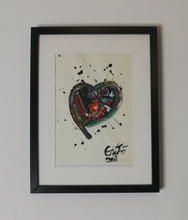 Charger l'image dans la galerie, Peinture sur papier coeur unique - format A4 21x29cm