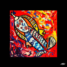 Charger l'image dans la galerie, Dessin sur papier - La femme aux fleurs 15 x 15 cm