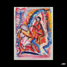 Charger l'image dans la galerie, Peinture sur papier colorée unique - format A4 21x29cm