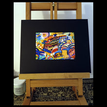 Charger l'image dans la galerie, Reproduction peinture - paysage imaginaire avec passe-partout noir 24 x 30 cm
