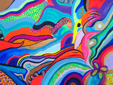 Charger l&#39;image dans la galerie, Peinture unique sur papier Canson Orange Colorea- 50 x 65 cm
