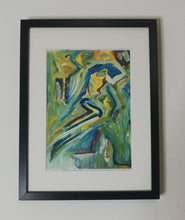 Charger l&#39;image dans la galerie, Peinture sur papier géométrique couple unique - format A4 21x29cm
