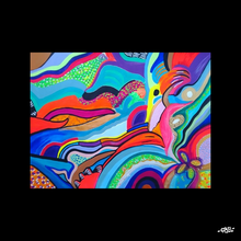 Charger l&#39;image dans la galerie, Peinture unique sur papier Canson Orange Colorea- 50 x 65 cm
