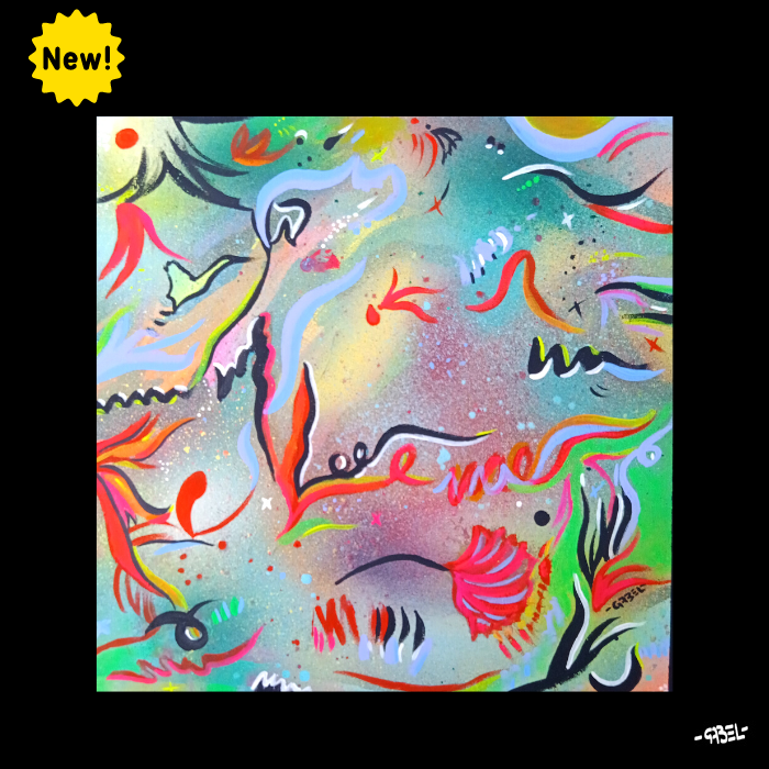 Tableau unique Aero colora n°1 30 x 30 cm