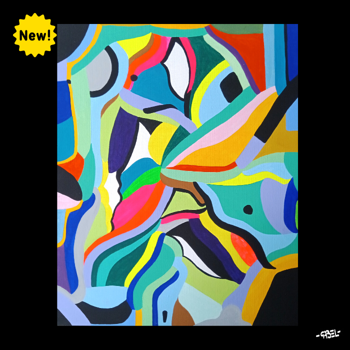 Tableau unique - Coloraera n°3 - 41 x 33 cm