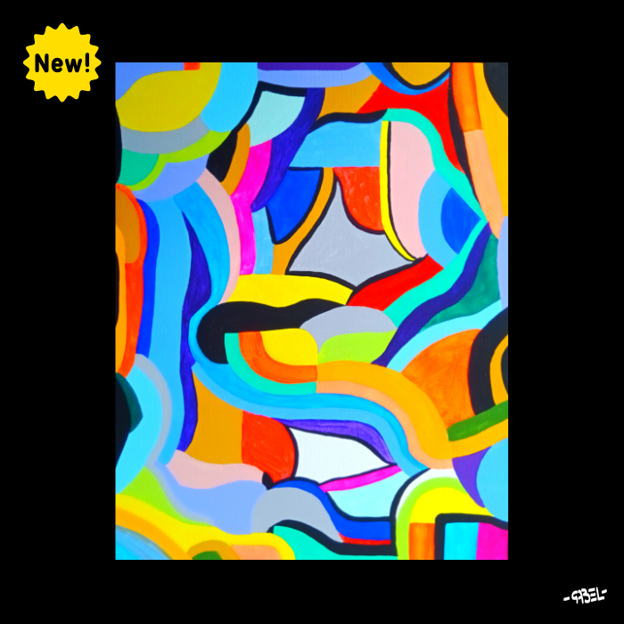 Tableau unique - Coloraera n°4 - 41 x 33 cm