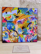 Charger l&#39;image dans la galerie, Peinture unique sur toile de lin rêve de couleurs - 40 x 40 cm
