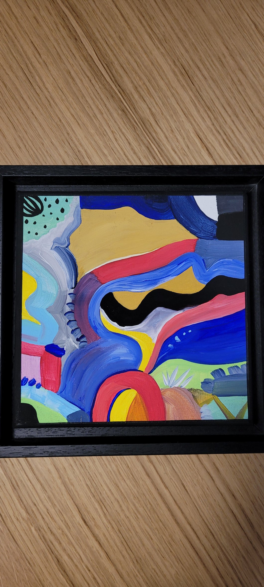 Tableau paysage imaginaire n°4 - mini format - 20 x 20 cm