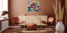 Charger l&#39;image dans la galerie, Peinture sur papier Canson paysage imaginaire n°1 - 50 x 65 cm
