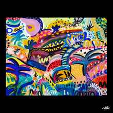 Charger l&#39;image dans la galerie, Peinture sur papier Canson paysage imaginaire n°1 - 50 x 65 cm
