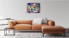 Charger l&#39;image dans la galerie, Peinture  unique sur papier Canson paysage imaginaire n°3 - 50 x 65 cm

