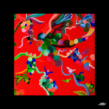 Charger l&#39;image dans la galerie, Tableau vigne bordelaise rouge  20 x 20 cm
