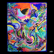 Charger l&#39;image dans la galerie, Tableau unique grand format - Paysage imaginaire n°3 - 100 x 80 cm
