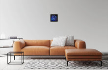Charger l&#39;image dans la galerie, Tableau visages bleus - mini format - 20 x 20 cm
