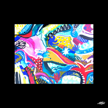 Charger l&#39;image dans la galerie, Peinture sur papier Canson paysage imaginaire n°2 - 50 x 65 cm
