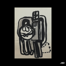 Charger l&#39;image dans la galerie, Peinture sur papier géométrique couple unique - format A4 21x29cm
