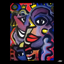 Charger l&#39;image dans la galerie, Tableau contemporain - La famille -  60 x 45 cm
