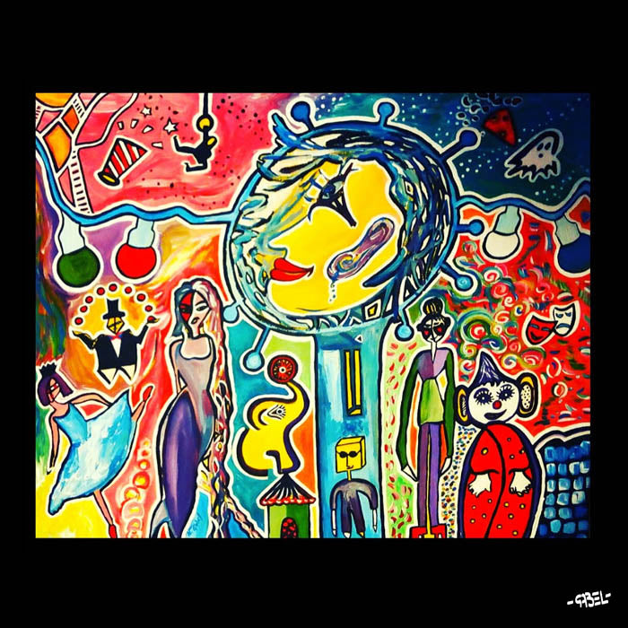Tableau unique - Le cirque - 60 x 40 cm