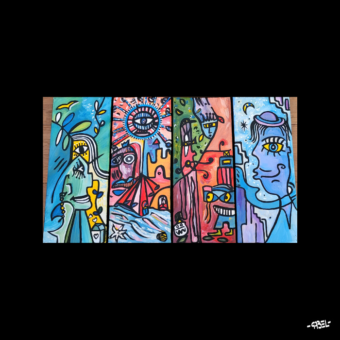 Tableau 4 saisons unique - Quadriptyque
