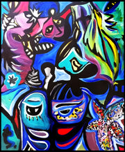 Charger l&#39;image dans la galerie, Reproduction peinture - jungle noir 24 x 30 cm

