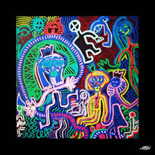 Charger l&#39;image dans la galerie, Tableau personnages - mini format - 20 x 20 cm
