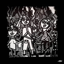 Charger l&#39;image dans la galerie, Tableau unique noir et blanc- mini format - 20 x 20 cm
