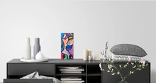 Charger l&#39;image dans la galerie, Tableau unique - Visage multicolore- 30 x 15 cm
