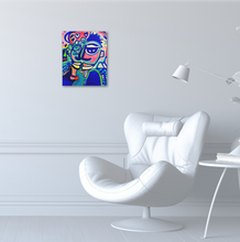 Charger l&#39;image dans la galerie, Tableau contemporain - Amour bleu - 41 x 33 cm
